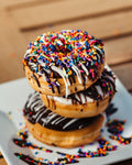 Triple Treat: Chocolate-Drizzled Donuts